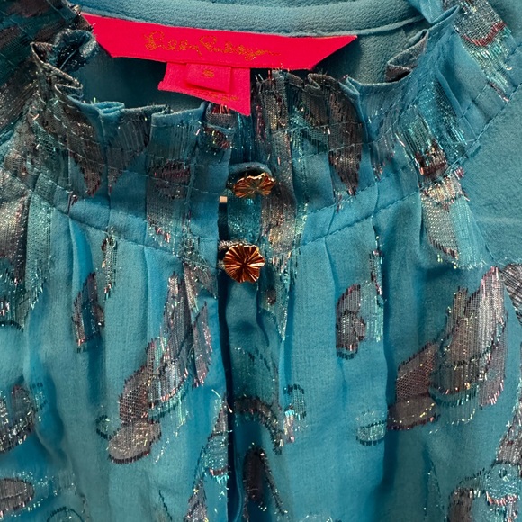 Lilly Pulitzer silk top. - Picture 4 of 8